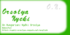 orsolya nyeki business card